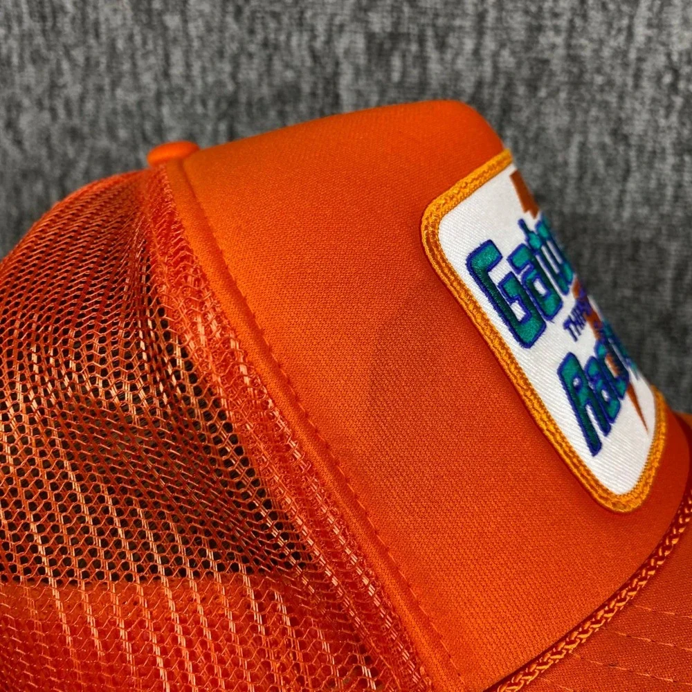 Otto Gatorade Racing Team Hat Mens OSFA Orange Mesh Trucker Snapback Cap